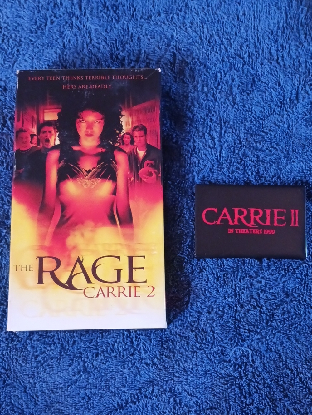 Carrie 2 The Rage VHS Movie - Black/Red